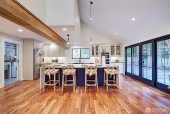 High ceilings and lots of windows