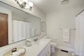 Totally refreshed upper floor shared bathroom