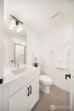 Lower level 3/4 bathroom