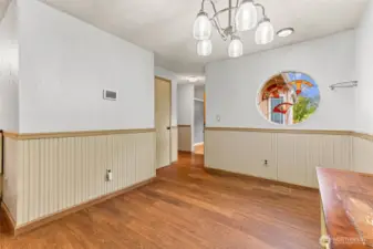 Dining room looking towards front door