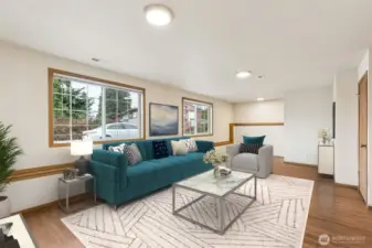 Another view of the lower level bonus room- this angle shows the true size of this room!