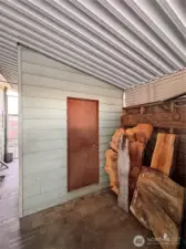 Extra storage in the carport.
