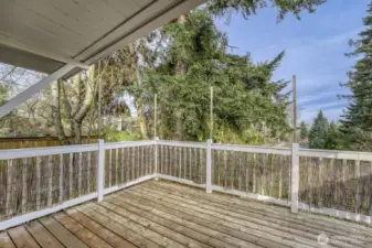 Private deck with territorial views