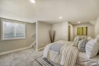 Downstairs bedroom or bonus area