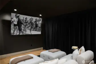 Theater room creates the perfect setting for memorable nights at home.