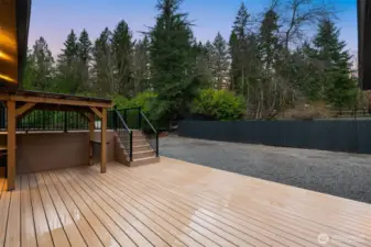 Trex composite deck for all your low-maintence entertaining needs!
