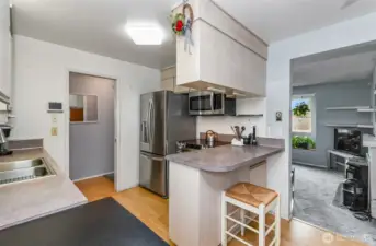 Alternate Photo of the Kitchen looking Towards the Living Room