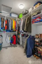 primary suite walk-in closet
