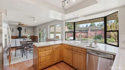 Large windows flood this home with natural light.