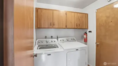 The utility room is located on the main level.