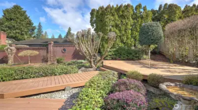 Mature landscaping allows for more time to enjoy the yard and less time cleaning!