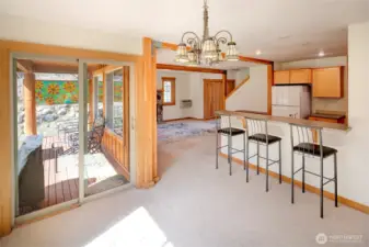 Roomy living and dining spaces