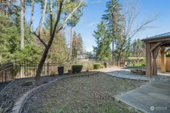 Fantastic private backyard with view of golf course!