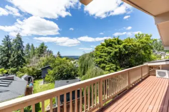 Relax in the evening on the balcony off master suite #1.