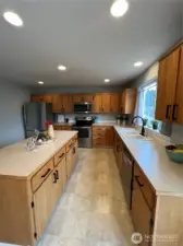 Tons of counter space and a walk in pantry