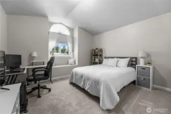 Spacious bedroom 3 with vaulted ceilings