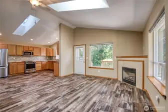 Enter into the living room from side door