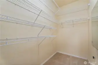 Walk in closet, lots of space.