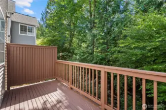 Private deck for those Summer BBQ's