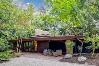 Front of home with carport