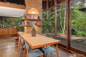 Built-in dining table