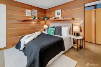 Primary suite with half bathroom