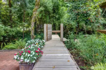 Private dock over Thornton Creek
