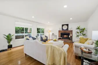 Hardwood floors throughout the house