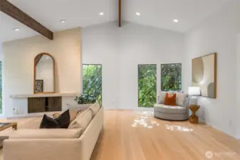 Custom built in 1966 with vaulted ceilings, the mid-century heritage is characterized by clean lines, minimal ornamentation and a focus on natural materials.