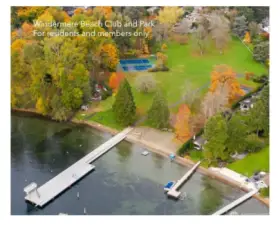 Aerial of the Windermere Beach Club Park for members only.