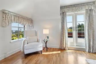 with french doors that lead to . . . .