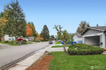 This home sits on a quiet residential street. Lovely neighbors. Definitely a trick or treating neighborhood! HOA supports the community pools and parks.