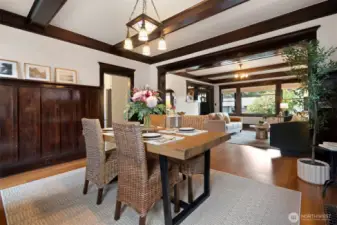 Wainscoting to really up the appeal in this stunning dining room.