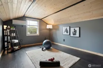 Studio loft space above garage