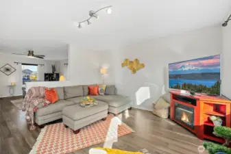 Family room, open to living room/entry