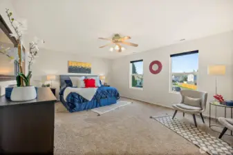 Oversized primary bedroom