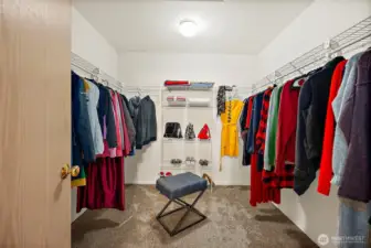 Large primary walk-in closet