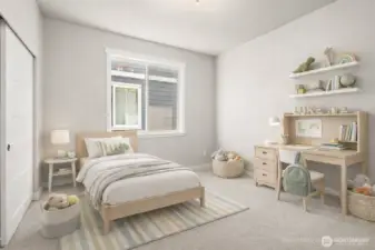 digitally staged bedroom