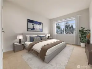 2 of 4 bedrooms on 2nd floor-virtual staging