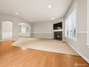 Dinette, family room and formal dining.