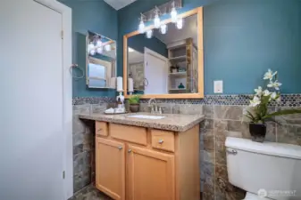 Lovely tile work and designer colors