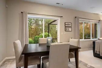 Peaceful treed view out of every window in the everyday rooms.