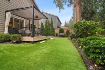 The most very private yard with southwest exposure.