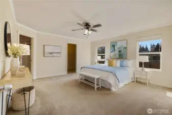 Oversized primary bedroom