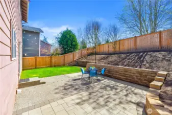 Fully fenced pet-friendly back yard,