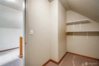 Upstairs storage room