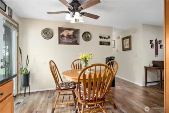 Plenty of natural light in the dining room.