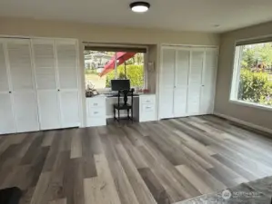 Tons of storage and built in desk