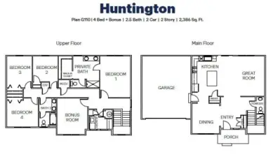 Huntington Plan Marketing Floorplan