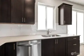 Enjoy the window over your kitchen sink; Colors, finishes, and options will vary.